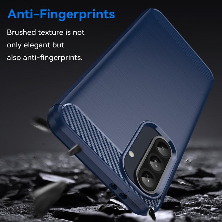 For Galaxy A56 5G WANLONFENG Brushed Texture Shockproof TPU Phone Case with Screen Film