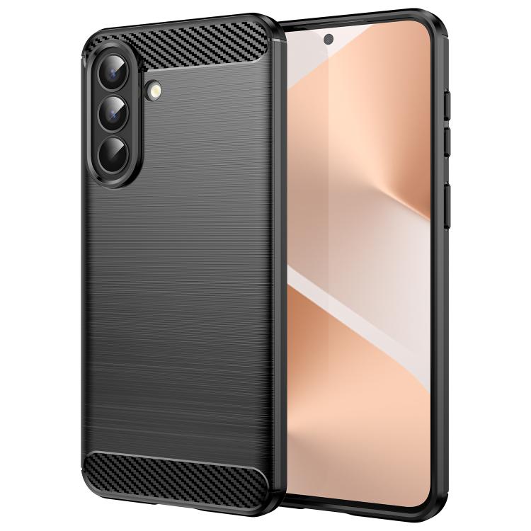 For Galaxy A57 5G WANLONFENG Brushed Texture Shockproof TPU Phone Case with Screen Film