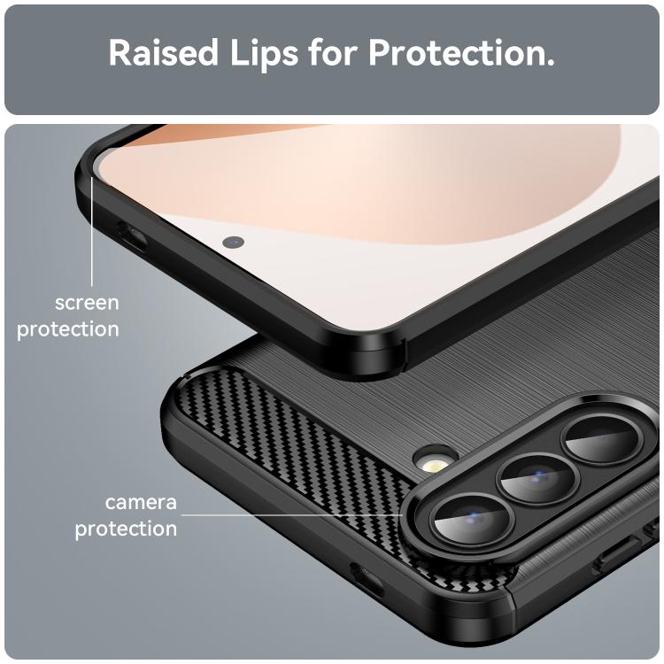 For Galaxy A57 5G WANLONFENG Brushed Texture Shockproof TPU Phone Case with Screen Film