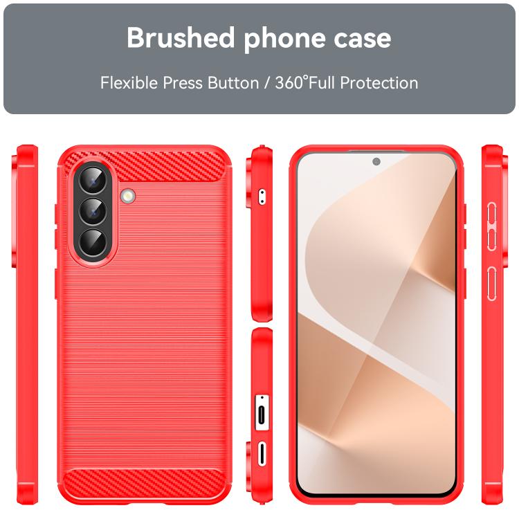 For Galaxy A57 5G WANLONFENG Brushed Texture Shockproof TPU Phone Case with Screen Film