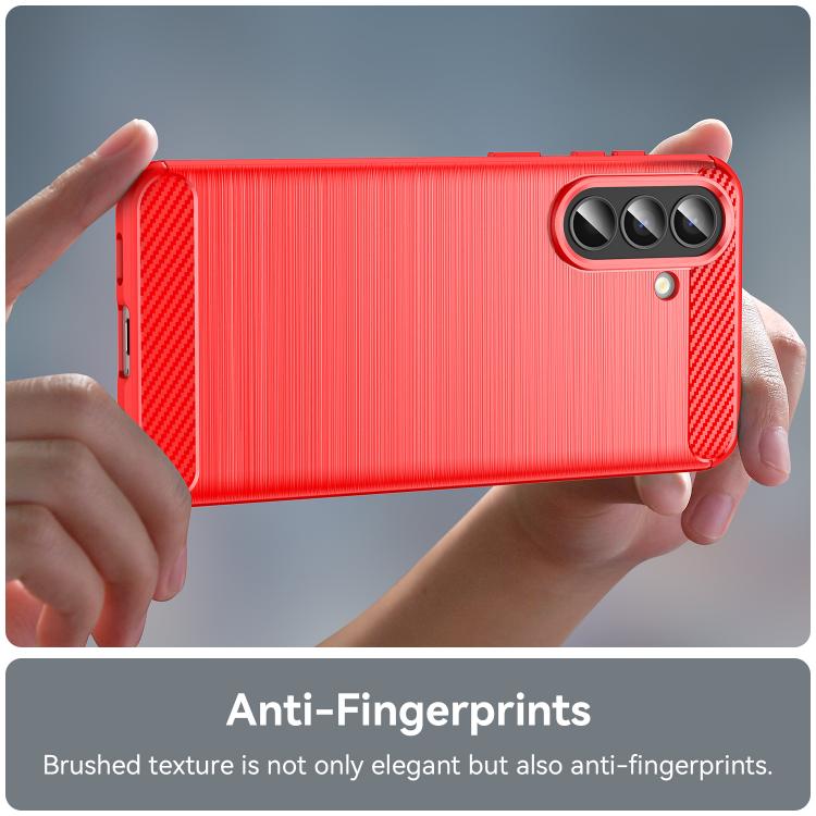 For Galaxy A57 5G WANLONFENG Brushed Texture Shockproof TPU Phone Case with Screen Film