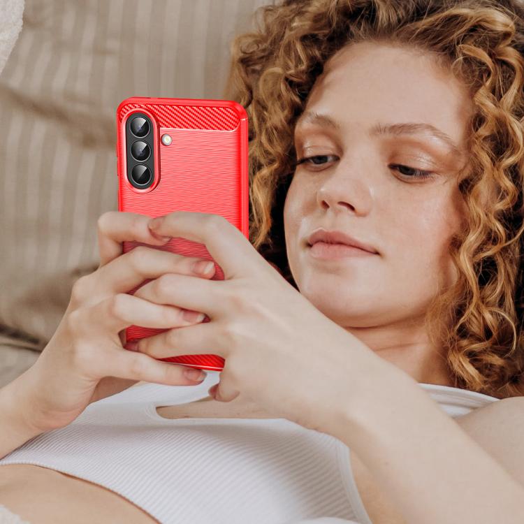 For Galaxy A57 5G WANLONFENG Brushed Texture Shockproof TPU Phone Case with Screen Film