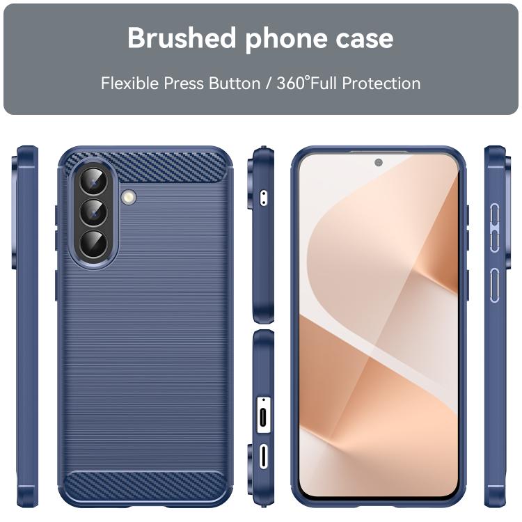 For Galaxy A57 5G WANLONFENG Brushed Texture Shockproof TPU Phone Case with Screen Film