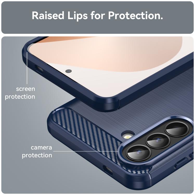 For Galaxy A57 5G WANLONFENG Brushed Texture Shockproof TPU Phone Case with Screen Film