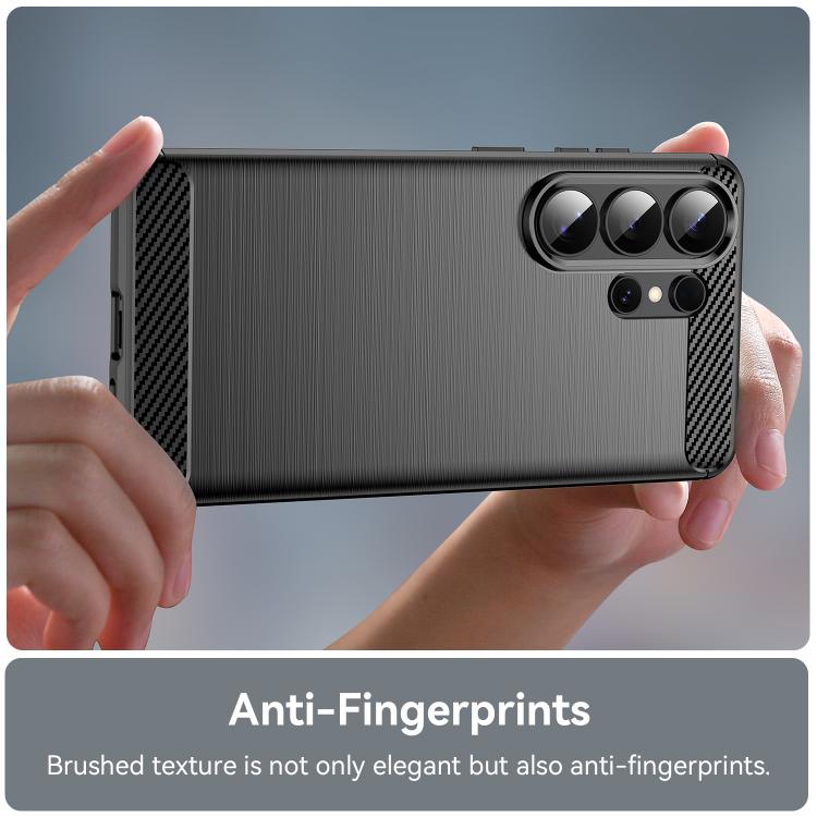 For Galaxy S26 Ultra 5G WANLONFENG Brushed Texture Shockproof TPU Phone Case with Screen Film