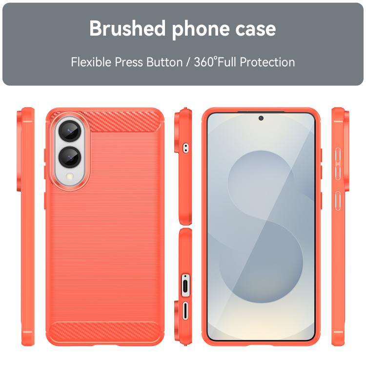 For Galaxy S25 Edge 5G WANLONFENG Brushed Texture Shockproof TPU Phone Case with Screen Film