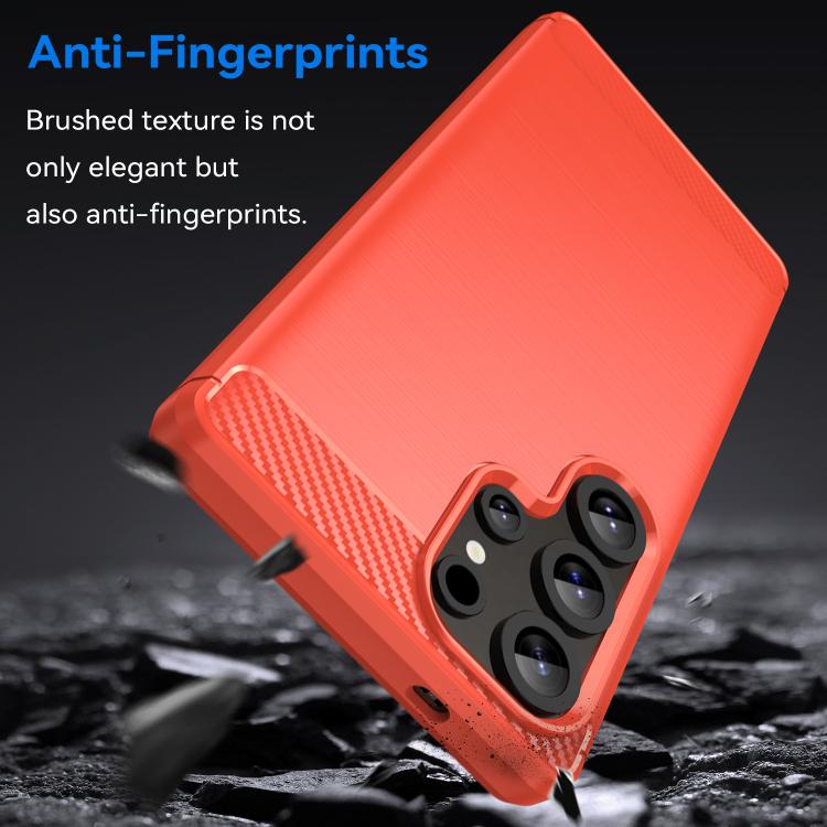 For Galaxy S24 Ultra 5G WANLONFENG Brushed Texture Shockproof TPU Phone Case with Screen Film