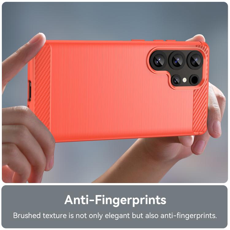 For Galaxy S24 Ultra 5G WANLONFENG Brushed Texture Shockproof TPU Phone Case with Screen Film