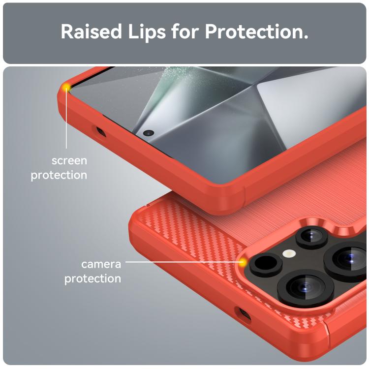 For Galaxy S24 Ultra 5G WANLONFENG Brushed Texture Shockproof TPU Phone Case with Screen Film