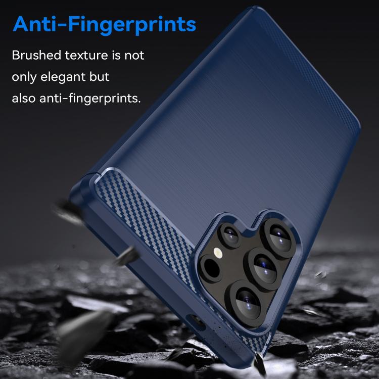 For Galaxy S24 Ultra 5G WANLONFENG Brushed Texture Shockproof TPU Phone Case with Screen Film