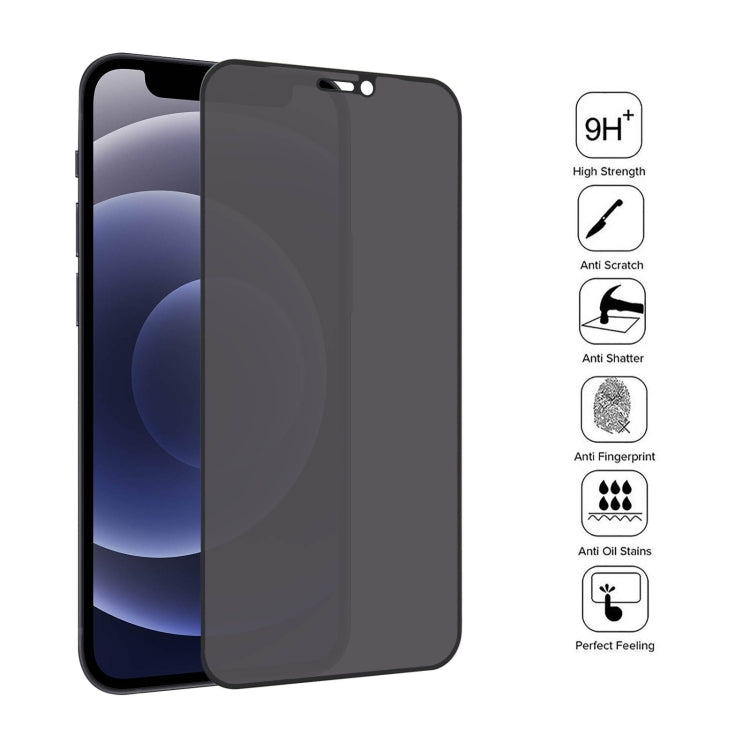 For iPhone 12 mini 25pcs Anti-peeping Plasma Oil Coated High Aluminum Wear-resistant Tempered Glass Film