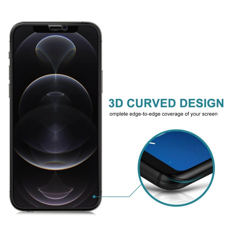 For iPhone 12 / 12 Pro 25pcs Anti-peeping Plasma Oil Coated High Aluminum Wear-resistant Tempered Glass Film