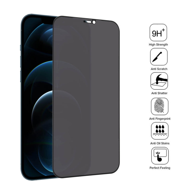 For iPhone 12 Pro Max 25pcs Anti-peeping Plasma Oil Coated High Aluminum Wear-resistant Tempered Glass Film