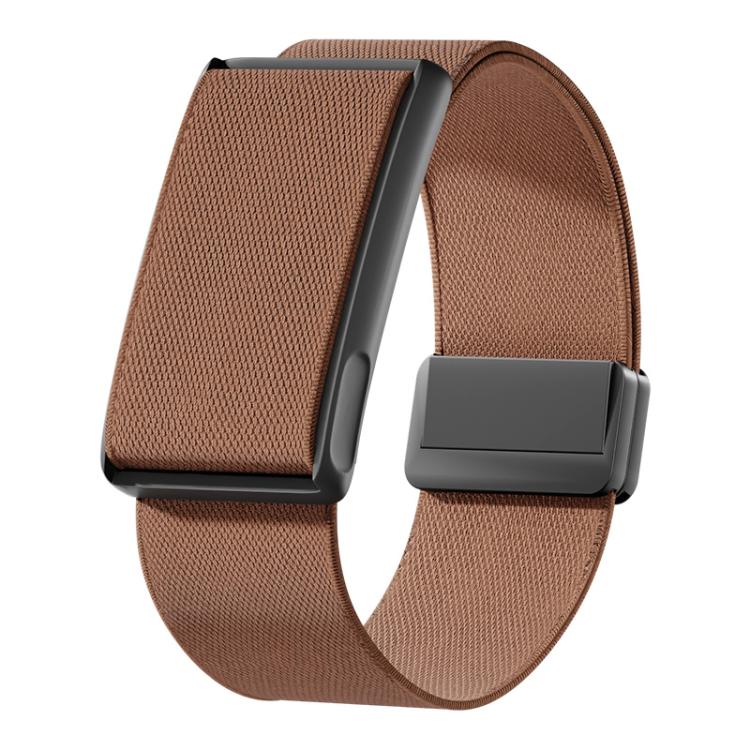 For Amazfit Helio Strap Magnetic Clasp Stretch Nylon Woven Watch Band with Metal Frame