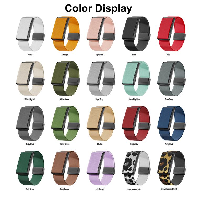 For Amazfit Helio Strap Magnetic Clasp Stretch Nylon Woven Watch Band with Metal Frame