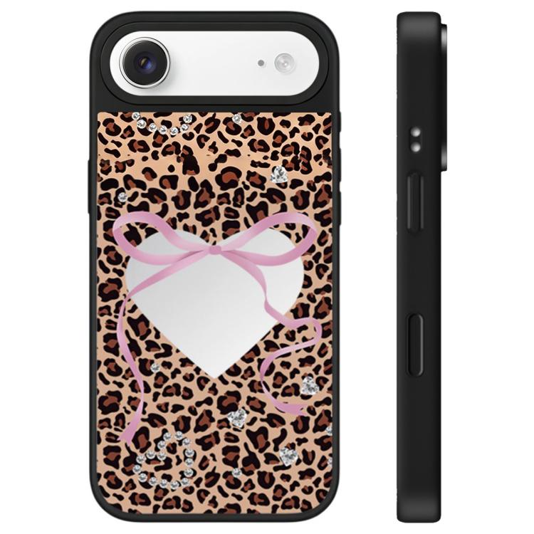 For iPhone Air Leopard Cherry Series Pattern Camera Control Button Mirror Phone Case