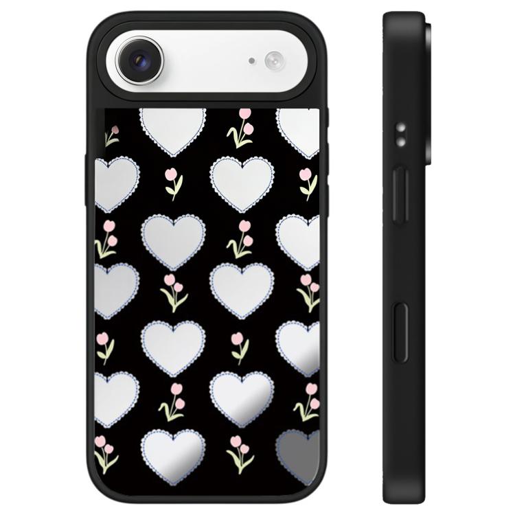 For iPhone Air Leopard Cherry Series Pattern Camera Control Button Mirror Phone Case