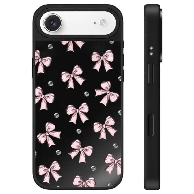 For iPhone Air Leopard Cherry Series Pattern Camera Control Button Mirror Phone Case