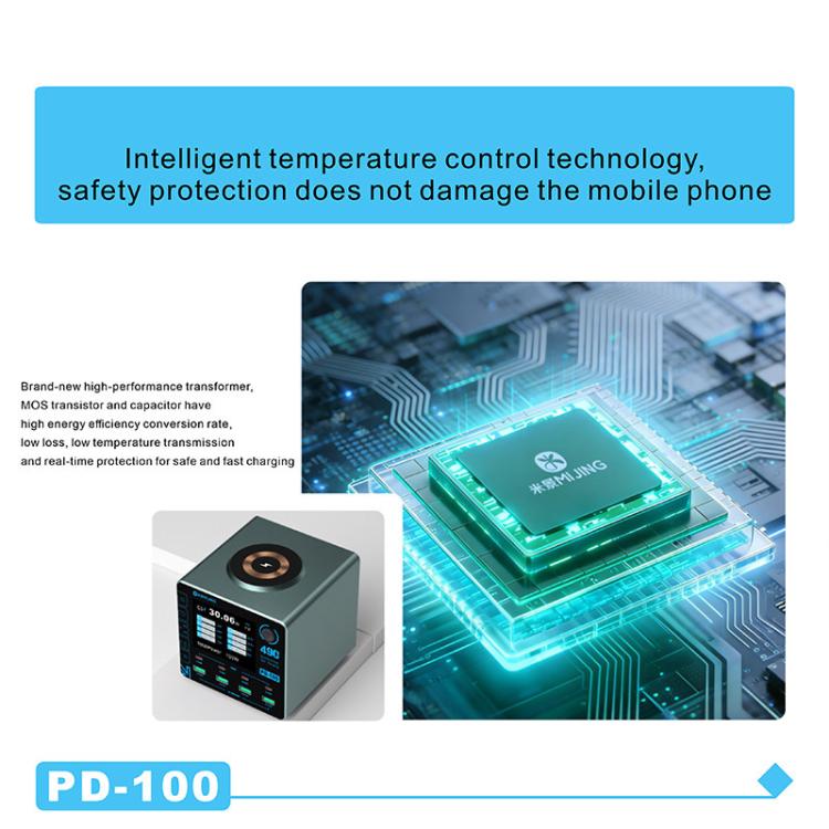 Mijing PD100 100W Multi-Port Smart Fast Charger Supports QC / PD Fast Charging & 15W Wireless Charging, Plug:US Plug