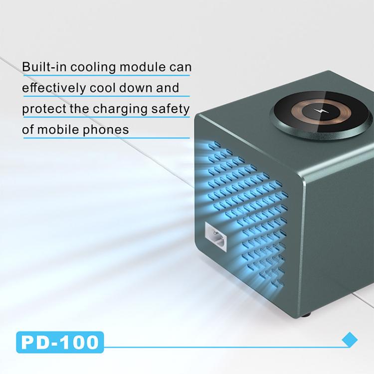 Mijing PD100 100W Multi-Port Smart Fast Charger Supports QC / PD Fast Charging & 15W Wireless Charging, Plug:EU Plug