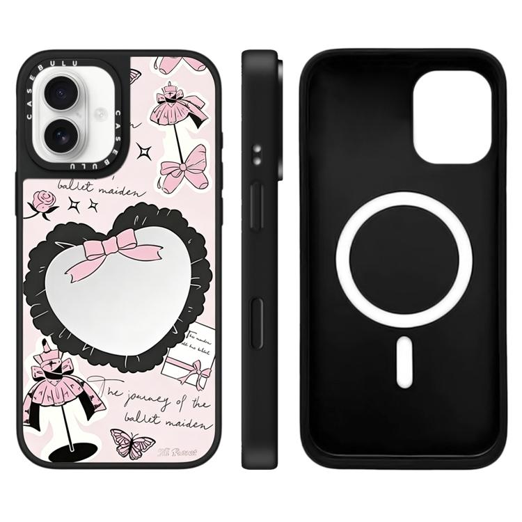 For iPhone 17 Hi Forest Series Pattern Camera Control Button Mirror Magnetic Phone Case