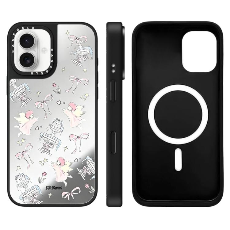 For iPhone 17 Hi Forest Series Pattern Camera Control Button Mirror Magnetic Phone Case