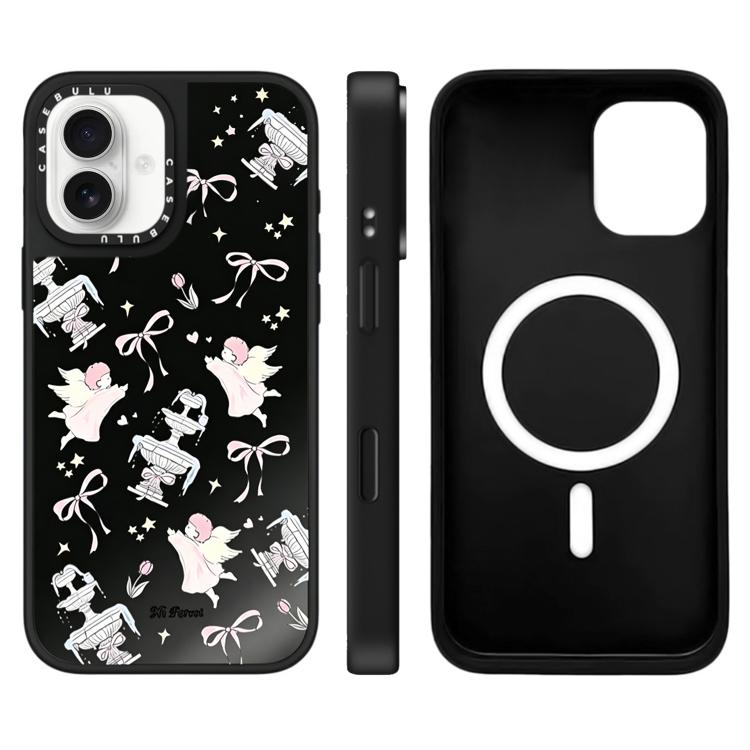 For iPhone 17 Hi Forest Series Pattern Camera Control Button Mirror Magnetic Phone Case