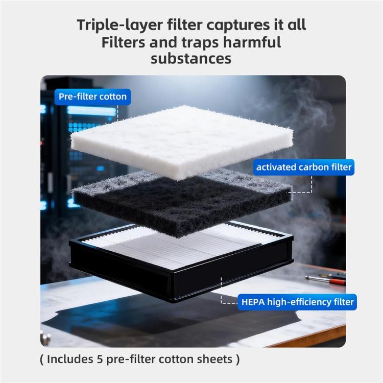 Qianli AF100 Lung-Replacement Manual / Automatic High-Suction Dust and Mist Purifier, Plug:EU Plug