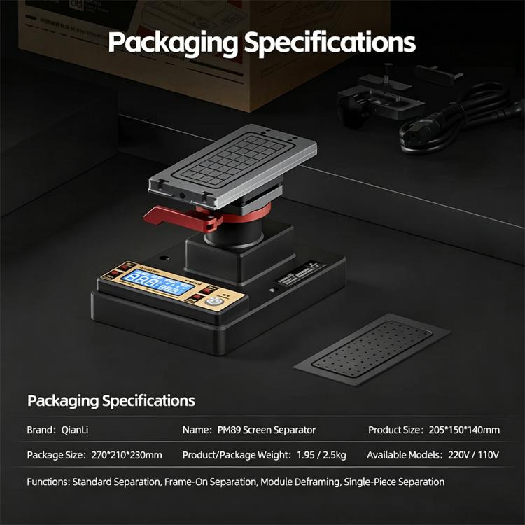 Qianli PM86 Universal Screen Disassembling Heating Separator, Plug:US Plug