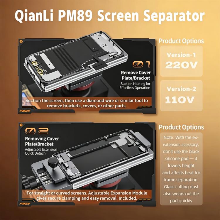 Qianli PM86 Universal Screen Disassembling Heating Separator, Plug:EU Plug