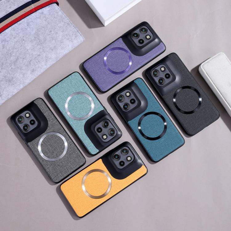 For Motorola Edge 50 Neo CD Magsafe Magnetic Cloth Texture Phone Case