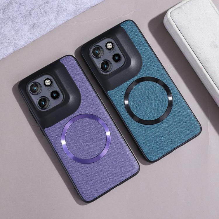 For Motorola Edge 50 Neo CD Magsafe Magnetic Cloth Texture Phone Case