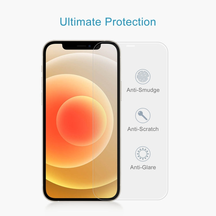 For iPhone 12 / 12 Pro Frosted Bright Edge Anti-fingerprint Tempered Glass Film