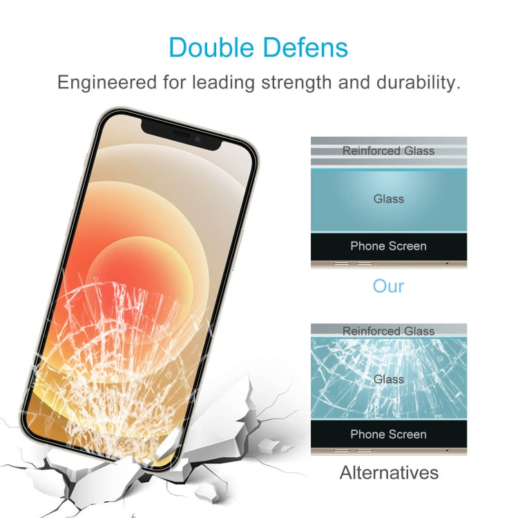 For iPhone 12 / 12 Pro Frosted Bright Edge Anti-fingerprint Tempered Glass Film