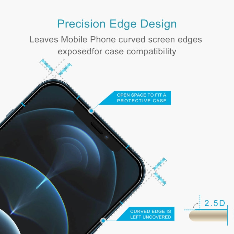 For iPhone 12 Pro Max Frosted Bright Edge Anti-fingerprint Tempered Glass Film