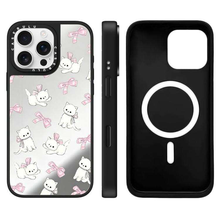For iPhone 16 Pro Hi Forest Series Pattern Mirror Magnetic Phone Case