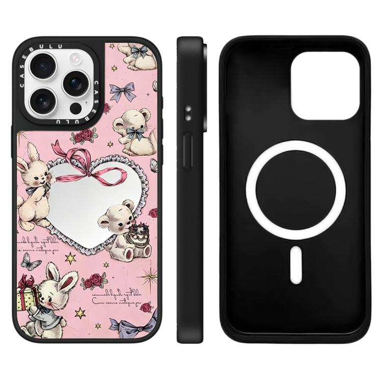 For iPhone 15 Pro Hi Forest Series Pattern Mirror Magnetic Phone Case