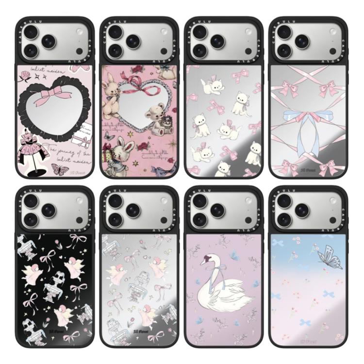 For iPhone 16 Hi Forest Series Pattern Mirror Magnetic Phone Case