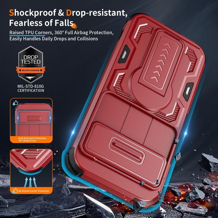 For Google Pixel 10 / 10 Pro / 9 / 9 Pro Slid Camera Shield Invisible Holder PC Hybrid TPU Phone Case