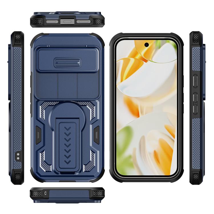 For Google Pixel 10 / 10 Pro / 9 / 9 Pro Slid Camera Shield Invisible Holder PC Hybrid TPU Phone Case