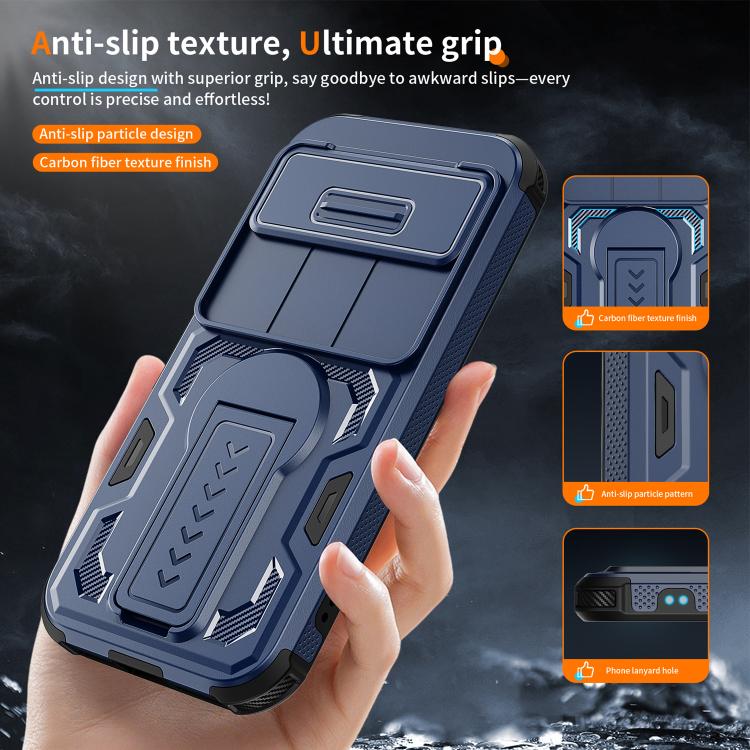 For Google Pixel 10 / 10 Pro / 9 / 9 Pro Slid Camera Shield Invisible Holder PC Hybrid TPU Phone Case