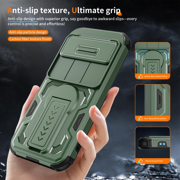 For Google Pixel 10 / 10 Pro / 9 / 9 Pro Slid Camera Shield Invisible Holder PC Hybrid TPU Phone Case