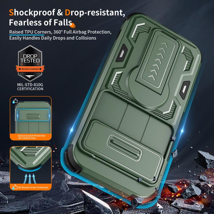 For Google Pixel 10 / 10 Pro / 9 / 9 Pro Slid Camera Shield Invisible Holder PC Hybrid TPU Phone Case