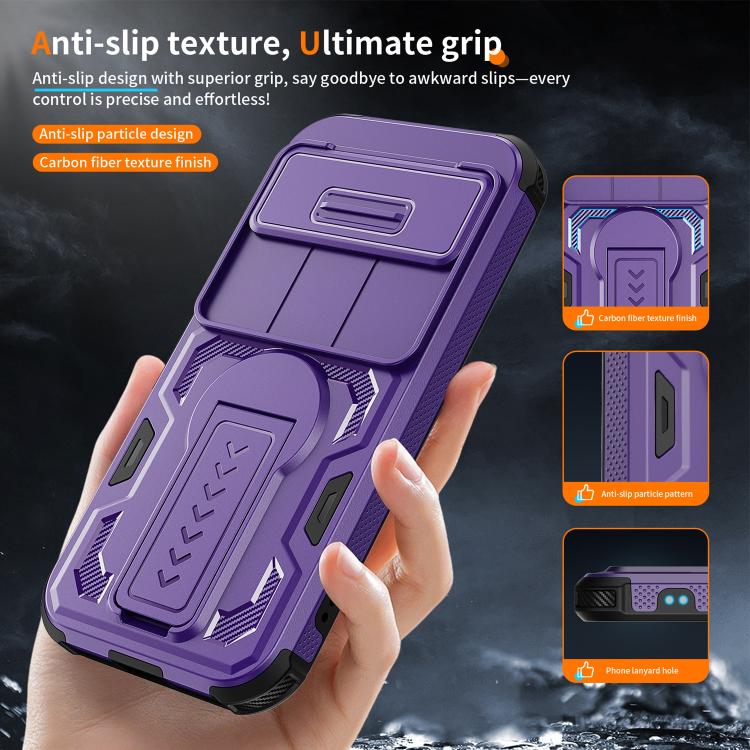 For Google Pixel 10 / 10 Pro / 9 / 9 Pro Slid Camera Shield Invisible Holder PC Hybrid TPU Phone Case