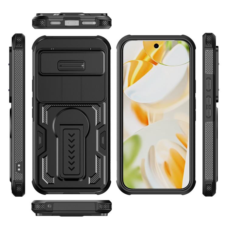 For Google Pixel 10 Pro XL Slid Camera Shield Invisible Holder PC Hybrid TPU Phone Case