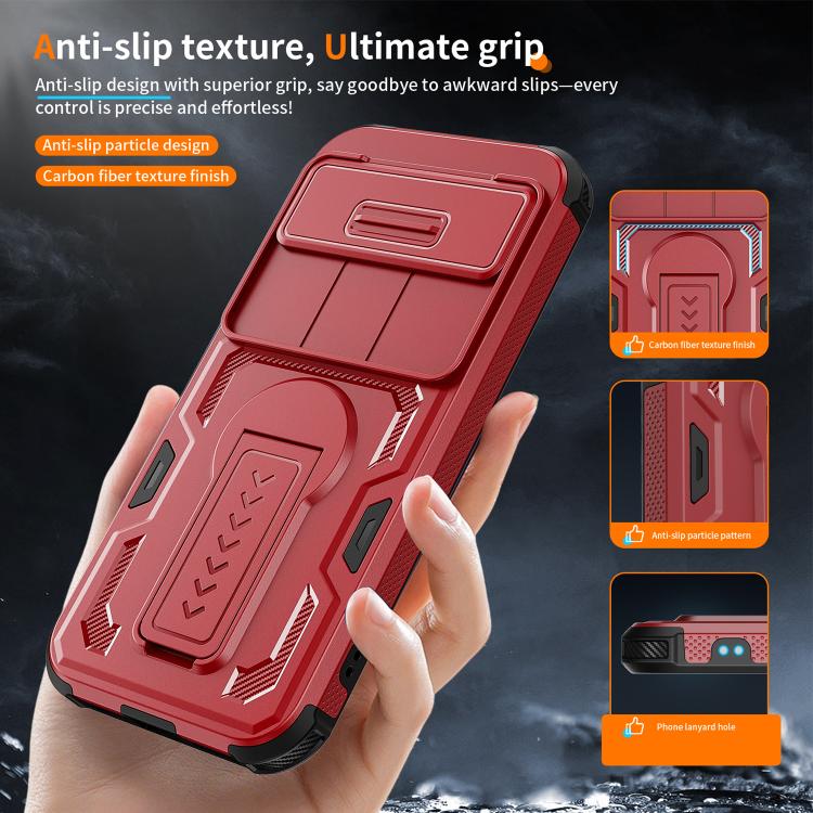 For Google Pixel 10 Pro XL Slid Camera Shield Invisible Holder PC Hybrid TPU Phone Case