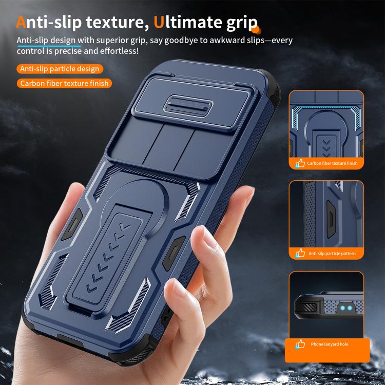 For Google Pixel 10 Pro XL Slid Camera Shield Invisible Holder PC Hybrid TPU Phone Case