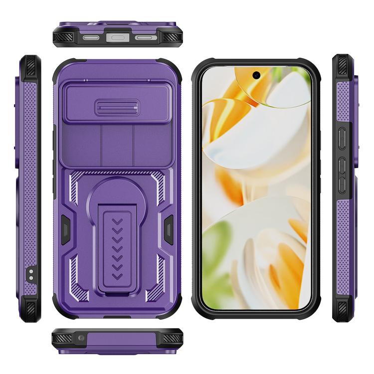 For Google Pixel 10 Pro XL Slid Camera Shield Invisible Holder PC Hybrid TPU Phone Case