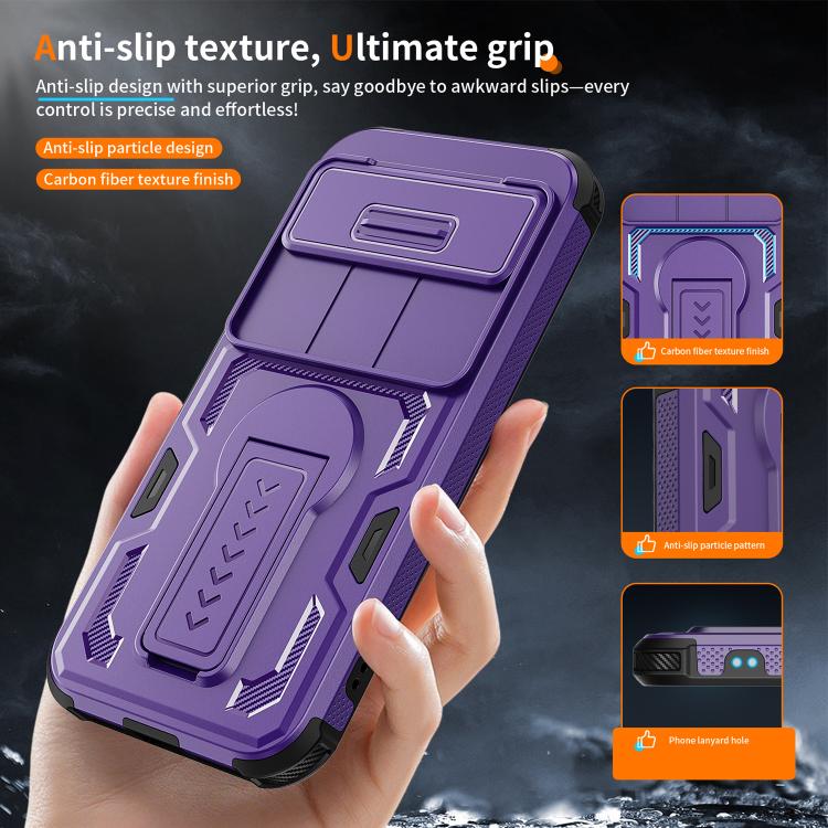 For Google Pixel 10 Pro XL Slid Camera Shield Invisible Holder PC Hybrid TPU Phone Case