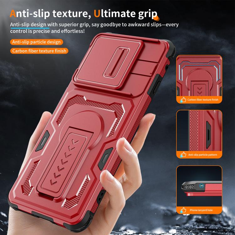 For Motorola Edge 5G 2025 / Edge 60 Pro Slid Camera Shield Invisible Holder PC Hybrid TPU Phone Case